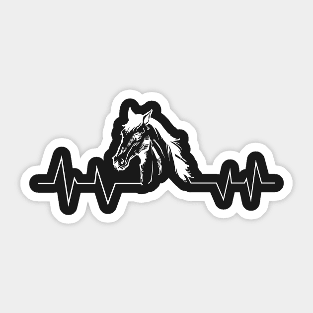 Horse Heartbeat Sticker by captainmood